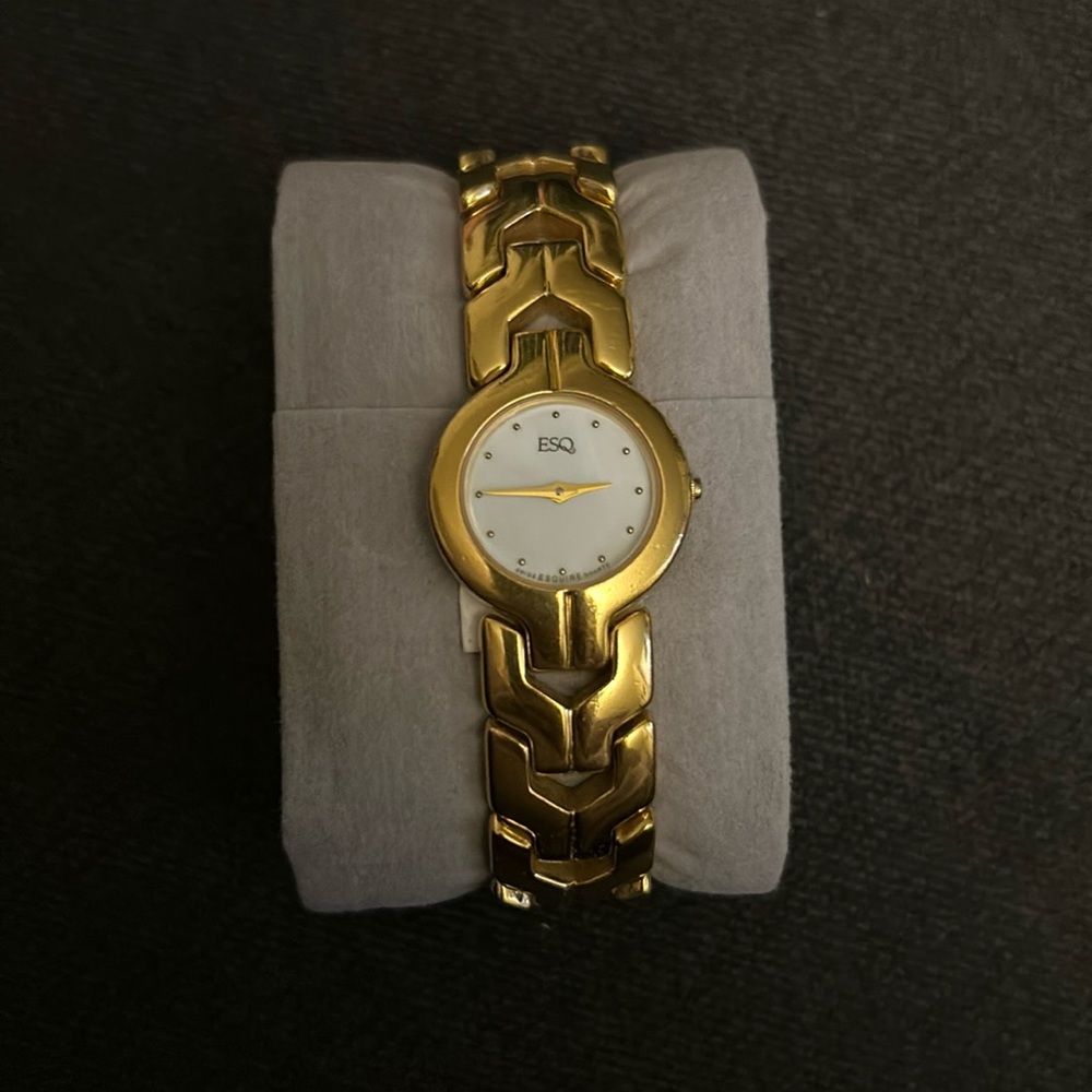 Esq Women’s Gold Watch with White Face 100263
